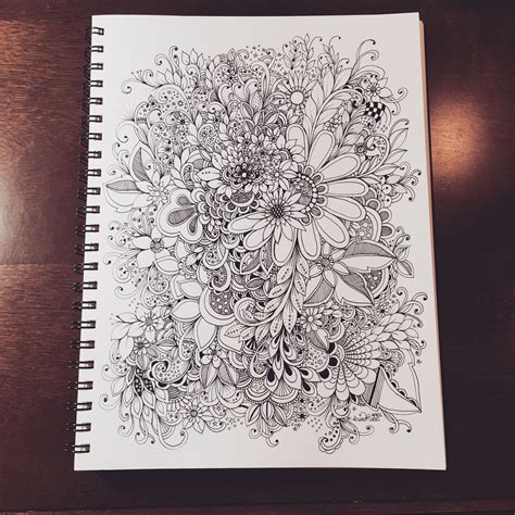 Zentangle Inspired Flowers Doodles By Kc Doodle Art Zen Doodle Art