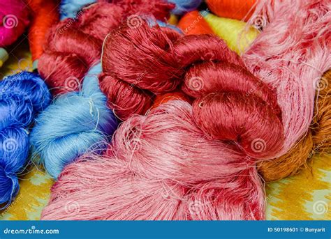 Silk Thread In Country Of Asiasilk Production Stock Image Image Of