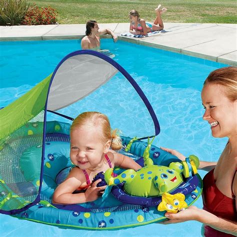 Swimways Baby Spring Float Activity Center With Canopy Inflatable