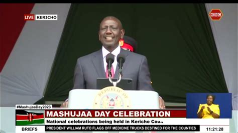 President Ruto Presides Over The 60th Mashujaa Day Celebrations Kericho County Full Speech
