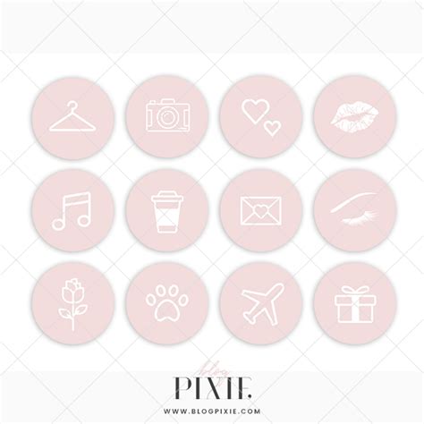 Instagram Highlight Icons Pink And White ⋆ Blog Pixie