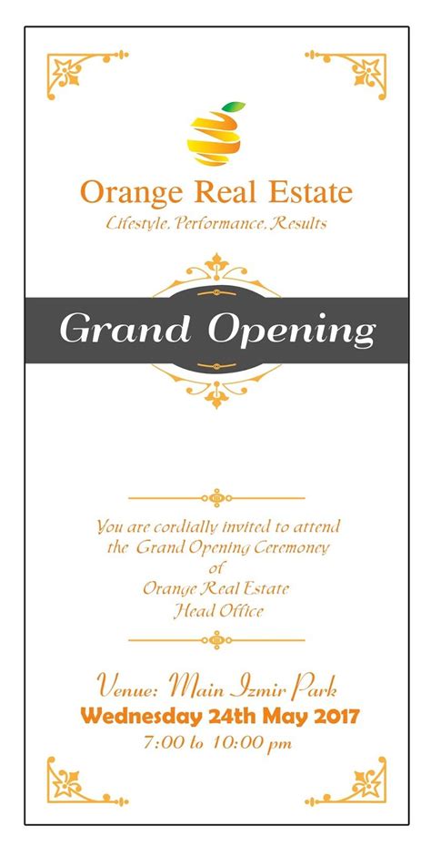 Opening Ceremony Invitation Template Business Template Ideas
