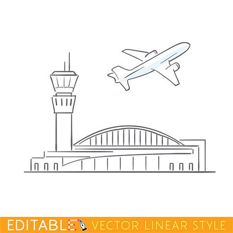 Airport Line Illustrations Royalty Free Vector Graphics And Clip Art