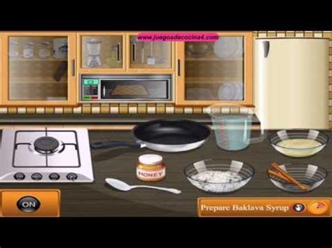 Usa el ratón para seguir las instrucciones de sara. Juegos de cocina Baklava| Juegos de cocina con Sara - YouTube