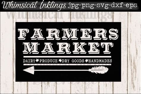 Vintage Farmers Market Sign Svg