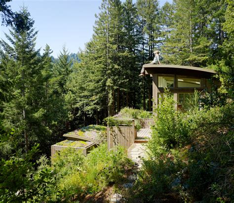 The downstairs has a kitchen, dining and living area, bath and a separate king bedroom. Mill Valley Cabins - Contemporary - Shed - San Francisco ...