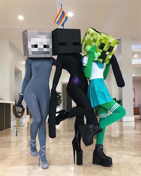 Enderman Minecraft Funny Cosplay Cosplay Anime Cute Cosplay Cosplay Outfits Halloween Rose