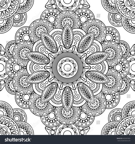 Boho Doodle Hand Drawn Seamless Pattern Stock Vector 455597455