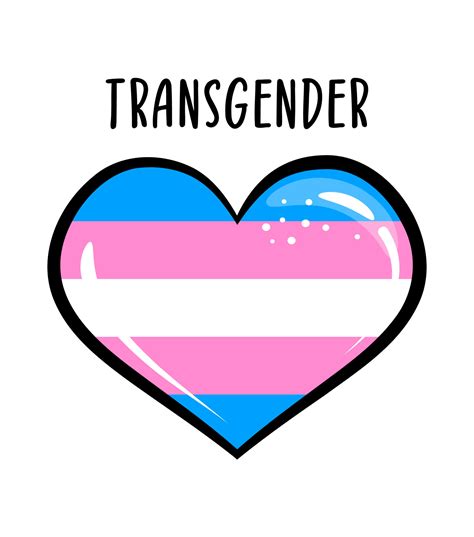 Transgender Heart Symbol Rainbow Heart Sticker Pride Banner Lgbt