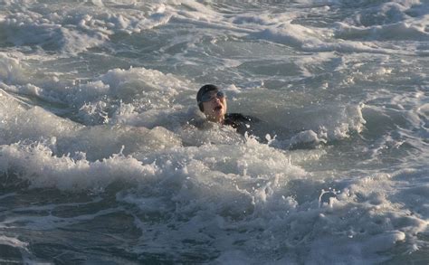 Dramatic Sea Rescue As Swimmer Saved By Lifeguards Seconds Before She