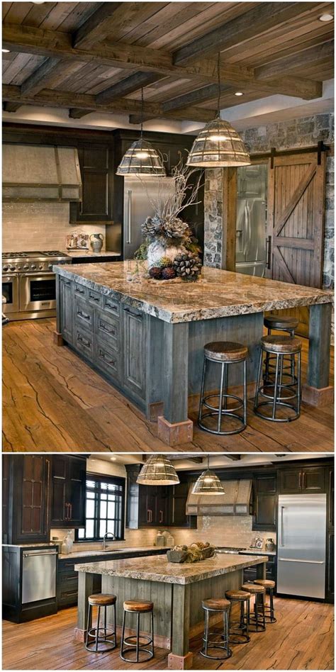 Beautiful Rustic Kitchen Cabinet Ideas | Rustic kitchen design, Rustic ...