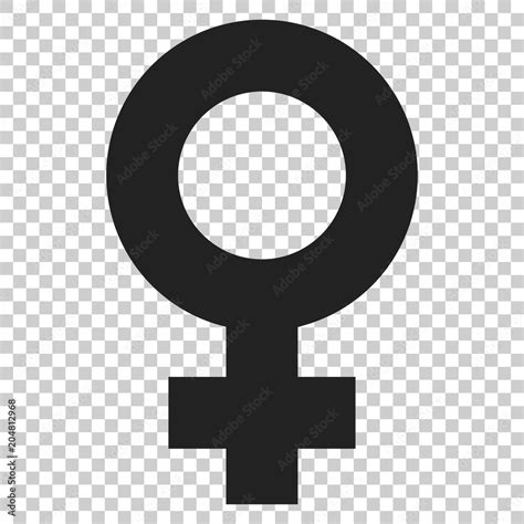Female Sex Symbol Vector Icon In Flat Style Women Gender Illust My