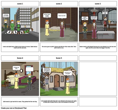 Romeo And Juliet Comic Prologue Storyboard By C2ff383f