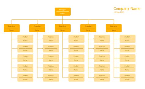 Hierarchical Org Chart 4 Template