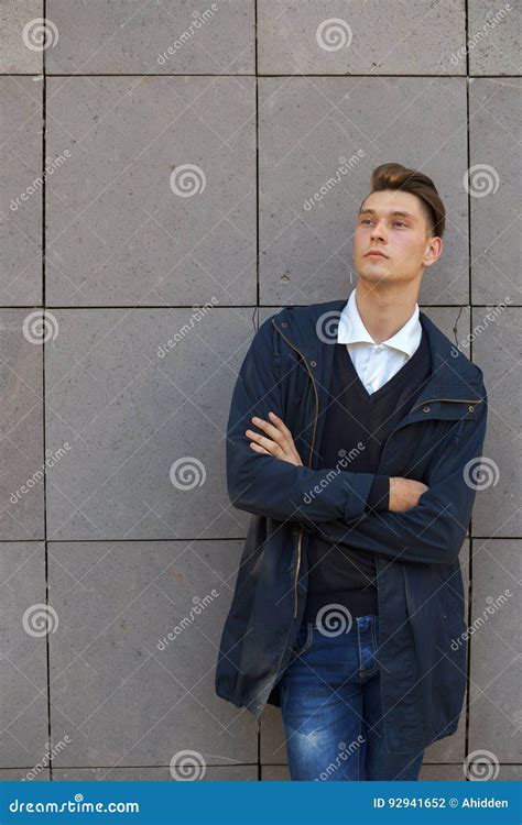 Hipster Guy Walking Down The Street Urban Style Stock Photo Image Of