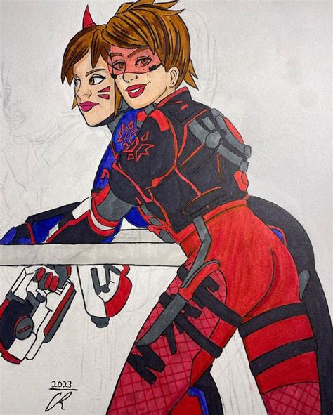 Evil Tracer And Dva By Codyryanart On Deviantart