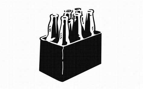 Beer Bottle Six Pack Holder Svg Dxf Vector Eps Clipart Cricut By