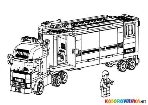 Policyjna Ciężarówka Lego City Kolorowanki Dla Dzieci Do Wydruku