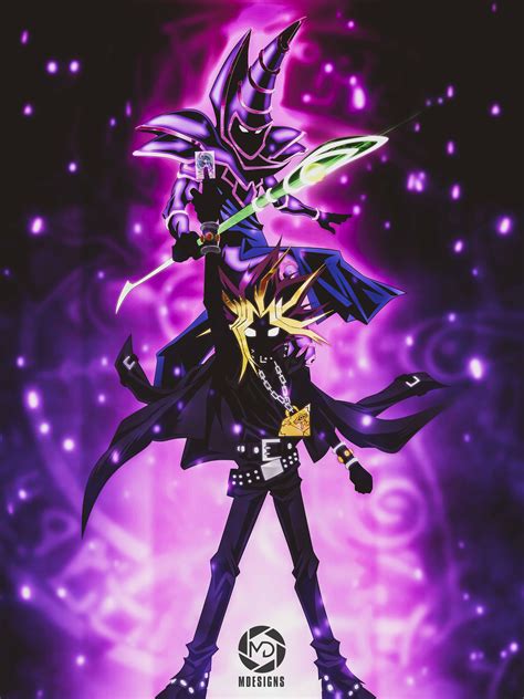 Yami Yugi Dark Magician I Created This Artwork Let Me Know What You Guys Think Ryugioh