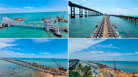 Indian Railways 1st Vertical Lift Sea Bridge At Rameswaram New Pamban