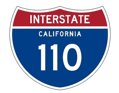 Interstate 110 Sticker R1978 California Highway Sign Road Sign Ebay