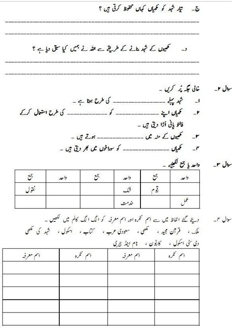 Urdu Comprehension Worksheets For Grade 4 Askworksheet