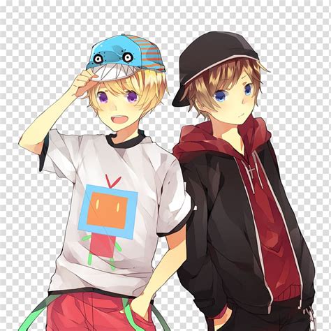Anime boy stock png images. Two male anime characters, Anime Child Boy Manga, anime ...