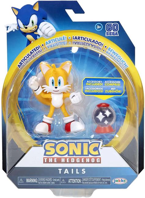 Sonic The Hedgehog Basic Wave 1 Tails 4 Action Figure Modern With