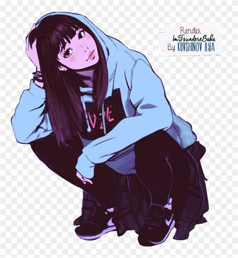 See more ideas about aesthetic anime, anime, anime icons. Girls Transparent Aesthetic - Hoodie Anime Cool Girl, HD ...