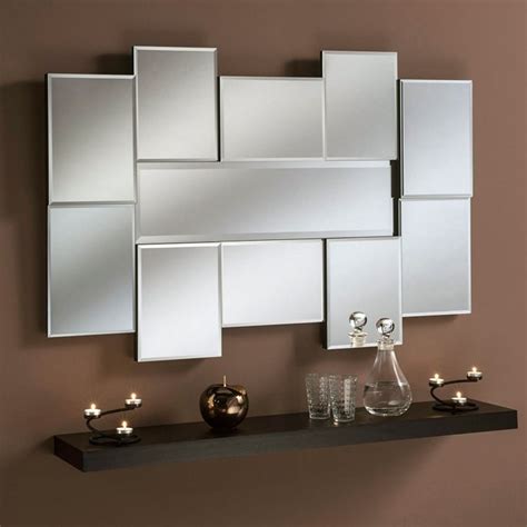 Art Deco Abstract Panel Wall Mirror Decorative Wall Mirrors