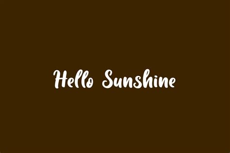 Hello Sunshine Fonts Shmonts