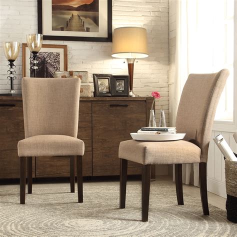 Shop Inspire Q Catherine Tan Linen Parsons Dining Chair Set Of