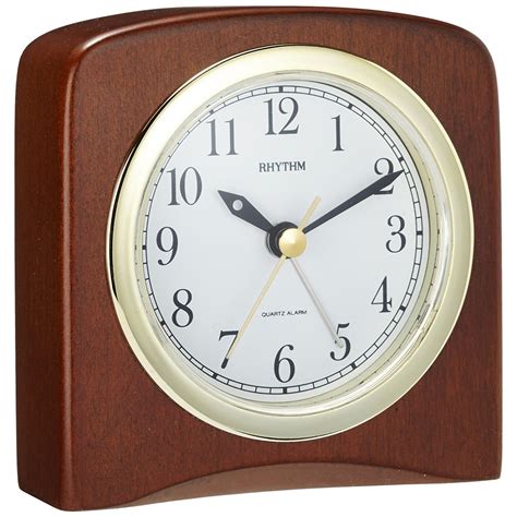 Rhythmjapan Beep Alarm Wooden Table Clock