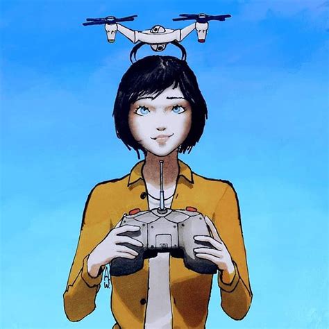 Antek Wnorowski Na Instagramie „girl With A Drone For Inktober 3 I