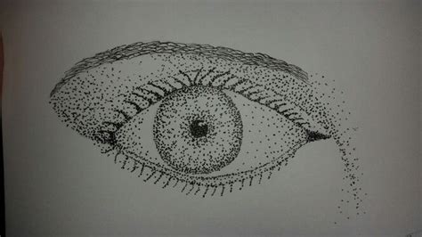 Pointillism Eye Drawing