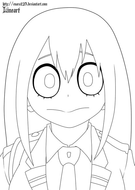 Tsuyu Asui Coloring Page Coloring Pages
