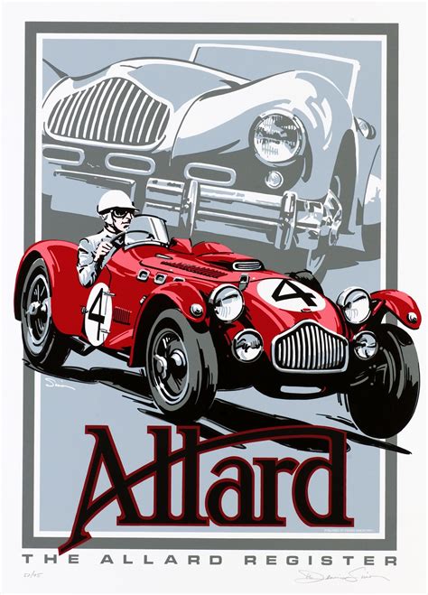 Allard Racing Poster Vintage J3 By © Dennis Simon This Poster Is