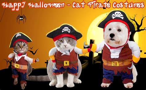 Xinqimon Cat Costume Pirate Pet Party Costume For Small To