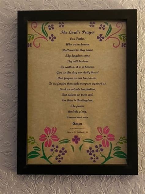 Traditional Lords Prayer Etsy