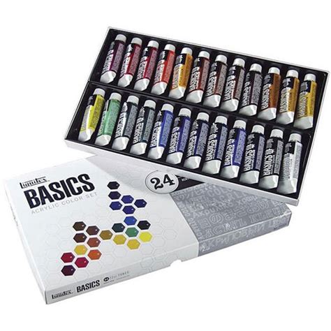 Basics Acrylic 24 Color Paint Set Overstock 5187064