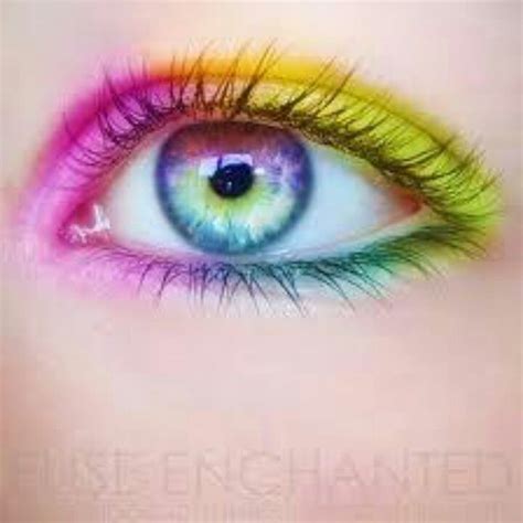Rainbow Multi Colored Eyes Aesthetic Eyes Eye Makeup Art