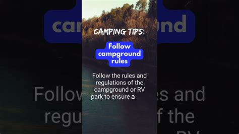 camping tips follow campground rules camping reporter