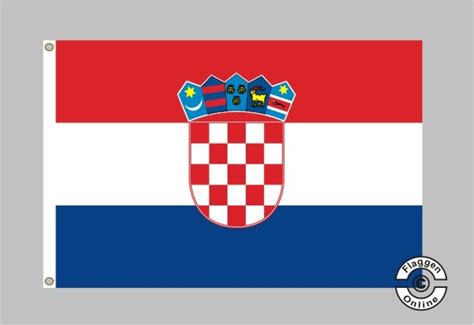Die kroatische flagge ist eine vertikale trikolore und zeigt in der mitte das nationale emblem. Kroatien Flagge Fahne Staaten International | Flaggen ...