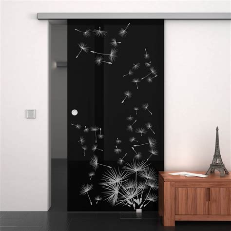 Glasschiebetür Lackiert Mit Lasermotiv Pusteblume Badspiegel Shop