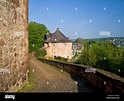 Germany, Hesse, Marburg, Hexenturm (White Tower) on landgrave's castle ...