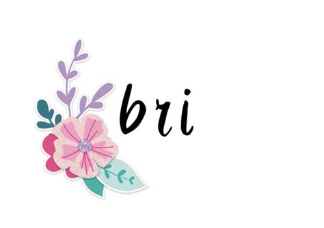 “bri” Simple Name Background Enamel Pins Simple Bri