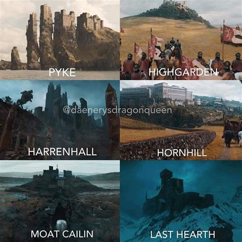 Game Of Thrones Places Game Of Thrones Castles Game Of Thrones Map