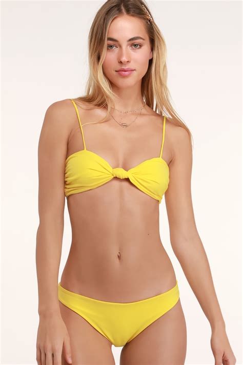 Cute Yellow Bikini Yellow Bikini Bottom Modest Bikini Bottom Lulus