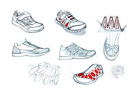 Sports shoes sketch by zhu chuancai at Coroflot.com