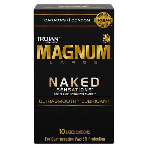 TROJAN Magnum Naked Sensations Lubricated Latex Condoms Count